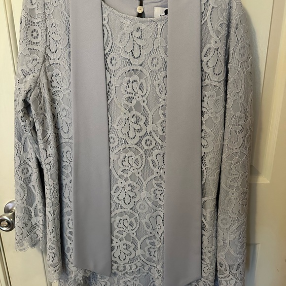 Dainty Jewells Lace Top in Soft Light Blue - Picture 3 of 12